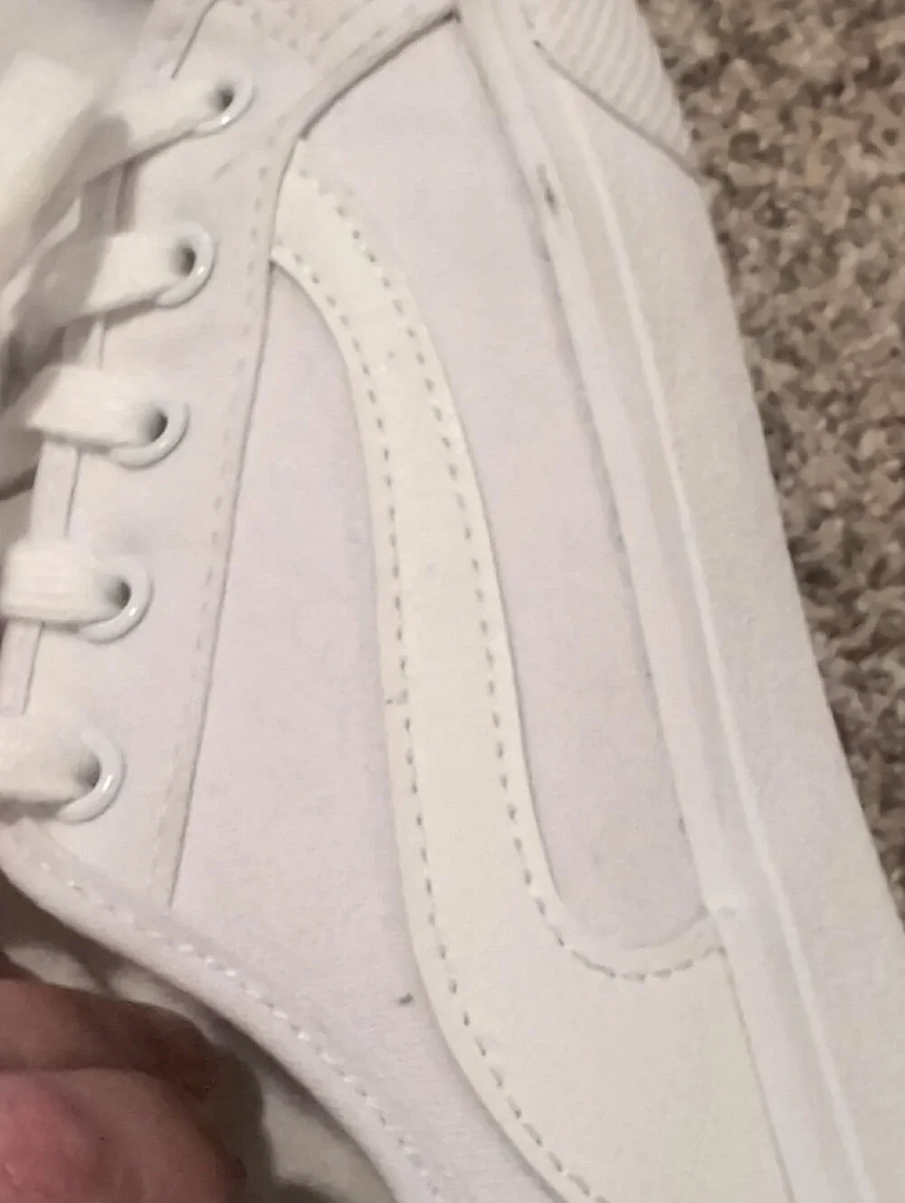 wonder nation White Canvas Kids Lace-Up Sneakers